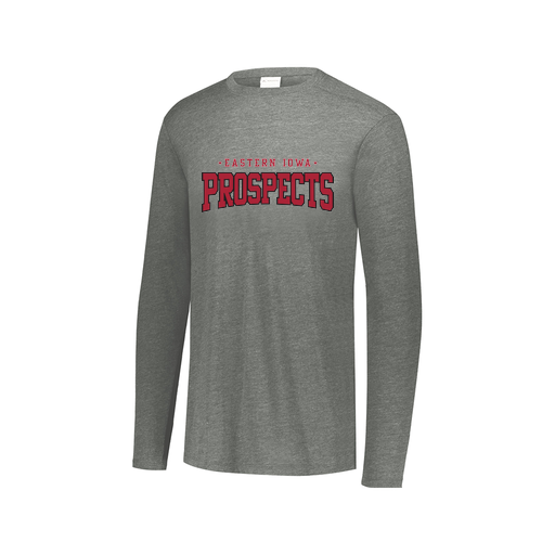 [FTLCUBGY-AXS-LOGO2] Decker Men's Tri-Blend T-Shirt - Long Sleeve (Adult XS, Gray, Logo 2)